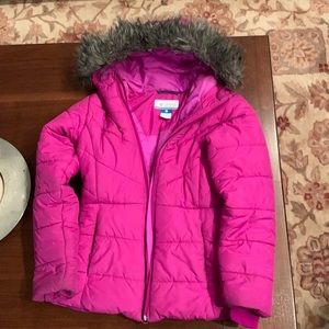 Purple colored Columbia winter coat. Size 10/12 girls. Worn once.